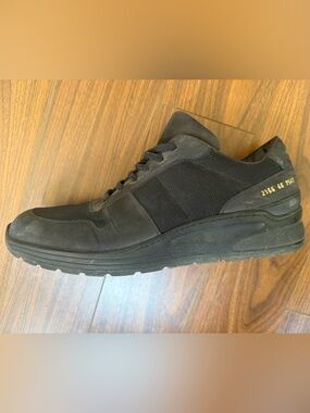 Common Projects All-Black Leather & Suede - Made in Italy